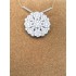 18K White Gold Diamond Pendant with Necklace